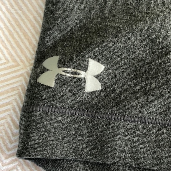 Under Armour HeatGear Mid-Rise Shorty, Charcoal Light Heather - Picture 4 of 5